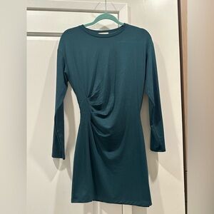 Open Edit Green Long Sleeve Mini Dress